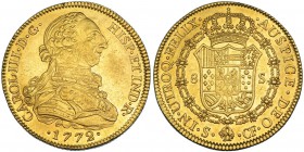 8 escudos. 1772. Sevilla. CF. VI-1774. EBC. Rara.