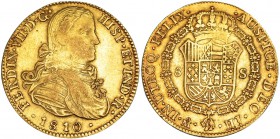 8 escudos. 1810. México. HJ. VI-1483. MBC-/MBC.