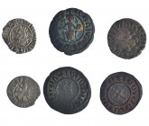 ARMENIA. Lote de 4 monedas, 2 de plata y 2 de bronce. Tzam (2) y Tank (2). León I y II. Methoum I y Simpad. Siglo XII-XIII. MBC-.