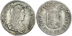 ESTADOS FRANCESES. Orange. 1/12 de escudo. 1666. Guillermo Enrique de Nassau. KM-118. vte. MBC-.