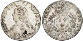 FRANCIA. Ecu. 1729. X. Luis XV. KM-486.23. Leve plata agria y rayas de ajuste. EBC.