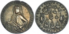 GRAN BRETAÑA. Medalla. Almirante Vernon. 1739. Porto Bello. AE 26,5 mm. MBC. Muy escasa.