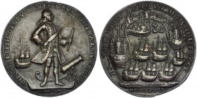 GRAN BRETAÑA. Medalla. Almirante Vernon. 1739. Porto Bello. AE 37mm. MBC+. Escasa.