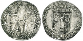 ESTADOS ITALIANOS. Urbino (1574-1624). Francisco María II. Treinta quatrini. CNI-89. MBC. Muy escasa.