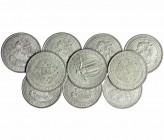 PORTUGAL. Lote de 10 monedas: 50 escudos, 1968, Alvarez Cabral (6), 1969, Carmona, 1972, Os Luisiadas (3). EBC/SC.