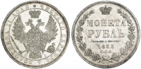 RUSIA. Rublo. 1853. HI. C-168.1. EBC.