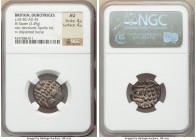 BRITAIN. Durotriges. Ca. 60-20 BC. BI stater (19mm, 3.49 gm, 3h). NGC AU 4/5 - 4/5. Badbury Rings type. Devolved head of Apollo right / Disjointed hor...