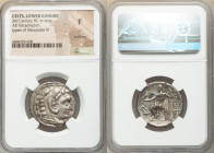 DANUBE REGION. Balkan Tribes. Imitating Alexander III the Great. 3rd century BC or later. AR tetradrachm (25mm, 12h). NGC Fine, scratches. Celtic issu...