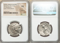 DANUBE REGION. Balkan Tribes. Imitating Alexander III the Great. Ca. 3rd-2nd centuries BC. AR tetradrachm (27mm, 10h). NGC VG, scratches. Celtic issue...
