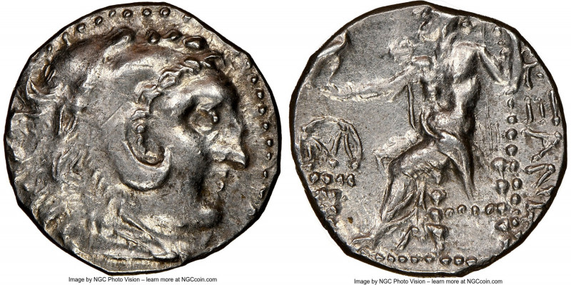 LOWER DANUBE. Imitating Alexander III the Great. Ca. 3rd century BC. AR drachm (...