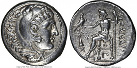 MACEDONIAN KINGDOM. Alexander III the Great (336-323 BC). AR tetradrachm (27mm, 3h). NGC XF. Posthumous issue of Macedon, Uranopolis, ca. 300-290 BC. ...