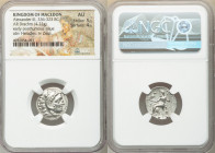 MACEDONIAN KINGDOM. Alexander III the Great (336-323 BC). AR drachm (18mm, 4.22 gm, 12h). NGC AU 5/5 - 4/5. Early posthumous issue of Colophon, 310-30...
