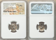 MACEDONIAN KINGDOM. Alexander III the Great (336-323 BC). AR drachm (17mm, 1h). NGC AU. Posthumous issue of Magnesia ad Maeandrum, ca. 319-305 BC. Hea...