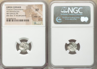 THRACE. Chersonesus. Ca. 4th century BC. AR hemidrachm (13mm). NGC XF, edge cuts. Persic standard, ca. 480-350 BC. Forepart of lion right, looking bac...
