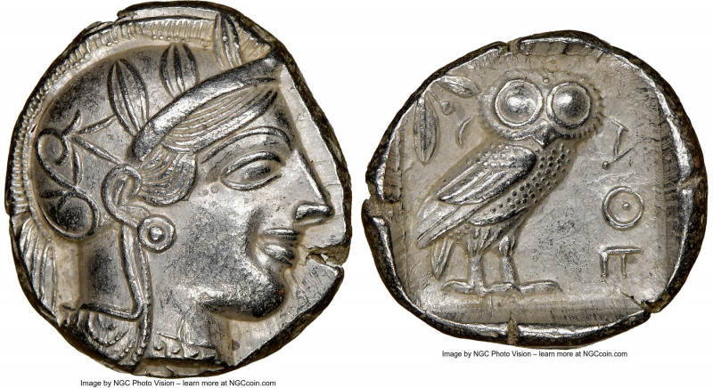 ATTICA. Athens. Ca. 440-404 BC. AR tetradrachm (25mm, 17.16 gm, 4h). NGC Choice ...