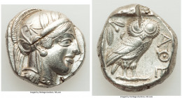 ATTICA. Athens. Ca. 440-404 BC. AR tetradrachm (23mm, 17.06 gm, 2h). Choice XF, test cuts. Mid-mass coinage issue. Head of Athena right, wearing earri...