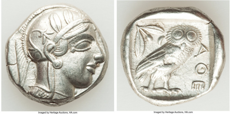 ATTICA. Athens. Ca. 440-404 BC. AR tetradrachm (24mm, 17.14 gm, 2h). XF, punch m...
