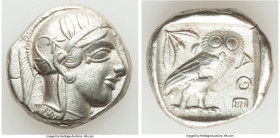 ATTICA. Athens. Ca. 440-404 BC. AR tetradrachm (24mm, 17.14 gm, 2h). XF, punch mark. Mid-mass coinage issue. Head of Athena right, wearing earring, ne...