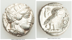 ATTICA. Athens. Ca. 440-404 BC. AR tetradrachm (24mm, 17.13 gm, 1h). Choice VF. Mid-mass coinage issue. Head of Athena right, wearing earring, necklac...
