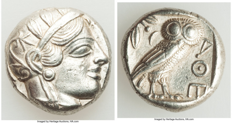 ATTICA. Athens. Ca. 440-404 BC. AR light-weight tetradrachm (22mm, 16.86 gm, 8h)...