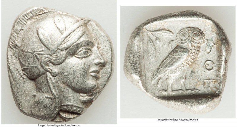 ATTICA. Athens. Ca. 440-404 BC. AR tetradrachm (26mm, 17.04 gm, 8h). Choice XF, ...