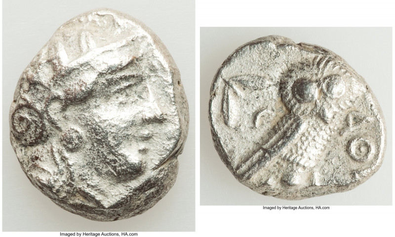 ATTICA. Athens. Ca. 393-294 BC. AR tetradrachm (24mm, 16.63 gm, 8h). Choice VF, ...