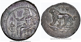CILICIA. Tarsus. Mazaeus, as Satrap (ca. 361-328 BC). AR stater (23mm, 10.67 gm, 2h). NGC AU 3/5 - 4/5. B'LTRZ (Aramaic), Baaltars seated left, bare t...