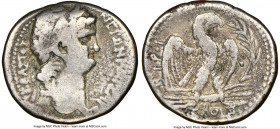 SYRIA. Antioch. Nero (AD 54-68). AR tetradrachm (26mm, 14.01 gm, 11h). NGC Fine, 5/5 - 3/5, scratches. Dated Regnal Year 10 and Caesarean Era Year 112...