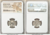 Faustina Junior (AD 147-175/6). AR denarius (19mm, 3.48 gm, 1h). NGC MS 5/5 - 3/5. Rome, AD 161-164. FAVSTINA-AVGVSTA, draped bust of Faustina Junior ...