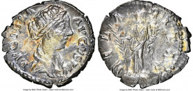Lucilla (AD 164-182/3). AR denarius (18mm, 2.45 gm, 12h). NGC AU 4/5 - 3/5. Rome. LVCILLAE AVGVSTA, draped bust of Lucilla right, seen from front, hai...