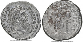 Septimius Severus (AD 193-211). AR denarius (19mm, 3.52 gm, 6h). NGC Choice XF 4/5 - 3/5. Rome, AD 207. SEVERVS-PIVS AVG, laureate head of Septimius S...