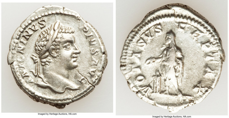 Caracalla (AD 198-217). AR denarius (20mm, 3.62 gm, 12h). Choice VF. Rome, AD 20...