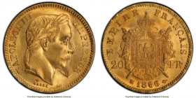 Napoleon III gold 20 Francs 1866-BB MS63 PCGS, Strasbourg mint, KM801.2, Gad-1062. 

HID09801242017

© 2020 Heritage Auctions | All Rights Reserve...