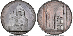 Cologne. Free City bronze "Glockengasse Synagogue" Medal 1861-Dated MS64 Brown NGC, Hoydonck-182. 58mm. By J. Wiener. SYNAGOGE ZU COELN EINGEWEIHT AM ...