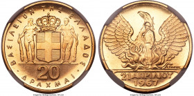 Constantine II gold 20 Drachmai ND (1970) MS67 NGC, KM92. Revolution commemorative.

HID09801242017

© 2020 Heritage Auctions | All Rights Reserve...