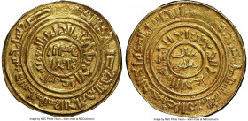 Fatimid. Al-Amir (AH 495-524 / AD 1101-1130) gold Dinar AH 505 (AD 1111/1112) UNC Details (Obverse Scratched) NGC, Misr mint, A-729. 3.95gm. 

HID09...
