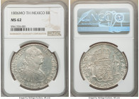 Charles IV 8 Reales 1806 Mo-TH MS62 NGC, Mexico City mint, KM109. Shimmering luster, exceptional portrait, trace of peach toning. 

HID09801242017
...