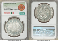 Republic 8 Reales 1859 Mo-FH MS63 S NGC, Mexico City mint, KM377.10, DP-Mo45. Semi-Prooflike highly reflective fields with frosted devices, untoned bl...