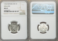 Holland. Provincial 2 Stuivers 1724 MS63 NGC, KM48. 

HID09801242017

© 2020 Heritage Auctions | All Rights Reserved