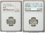 Philip IV Real 1627 (Aqueduct)-A MS64 NGC, Segovia mint, KM92. Frosted icy-white untoned example. 

HID09801242017

© 2020 Heritage Auctions | All...