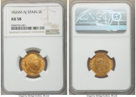 Ferdinand VII gold 2 Escudos 1826 M-AJ AU58 NGC, Madrid mint, KM483.1. Candied red tone on antiqued golden surfaces. 

HID09801242017

© 2020 Heri...