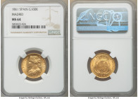 Isabel II gold 100 Reales 1861 MS64 NGC, Madrid mint, KM605.2. Glowing golden luster. AGW 0.2412 oz. 

HID09801242017

© 2020 Heritage Auctions | ...