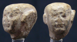Egypte - Basse époque - Tête du dieu Ptah en pierre - 633-332 av. J.-C. - (26ème-30ème dynastie)
Petite tête en pierre représentant le dieu Ptah. 29 ...