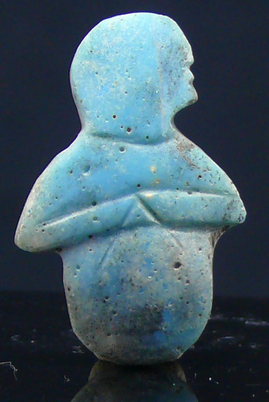 Egypte - Basse époque - Amulette en pâte de verre (personnage) - 664 - 332 av. J...