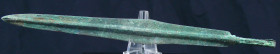 Luristan - Pointe de lance en bronze - 1000 / 800 av. J.-C.
Importante pointe de lance en bronze avec un très beau tranchant et sans manque. Belle pa...