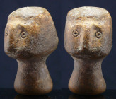 Iran - Elam - Tête d'homme en pierre - 3000 / 2001 av. J.-C.
Belle tête d'homme en pierre de couleur marron, le visage rendu expressif grace à une bo...