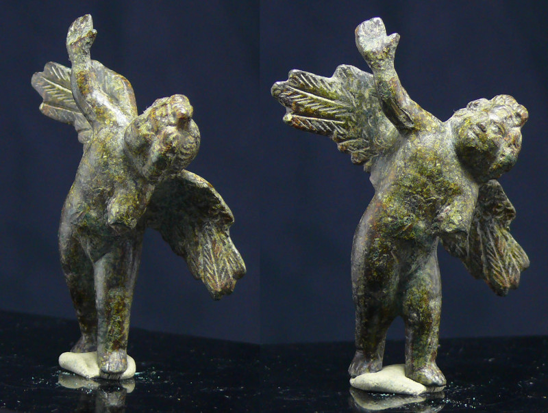 Romain - Statuette d'angelot en bronze - 100 / 200 ap. J.-C.
Jolie statuette d'...