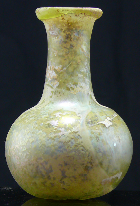 Romain - Flacon en verre irisé - 100 / 300 av. J.-C.
Beau flacon en verre irisé...