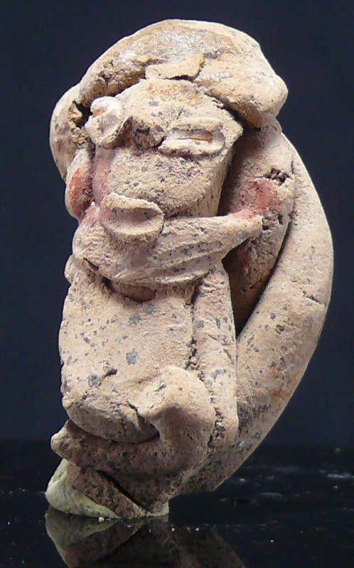 Précolombien - Mexique - Civilisation Michoacan - Statuette en terre cuite - 400...