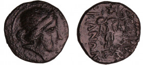 Thrace - Mesembria - Bronze (400-350 av. J.-C.)
A/ Tête de femme à droite.
R/ Athéna Alkidemos marchant à gauche.
TTB
GC.1677
Ae ; 5.26 gr ; 20 m...